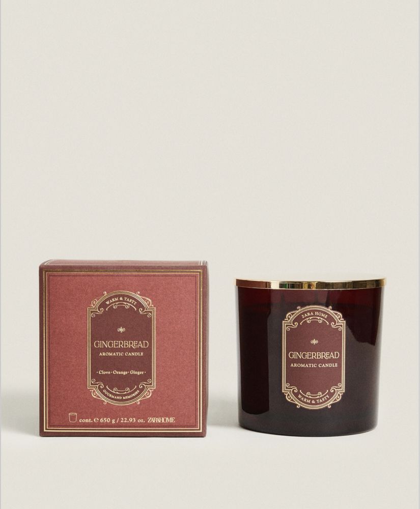 (650 G) Vela Aromática GINGERBREAD Zara Home NOVO