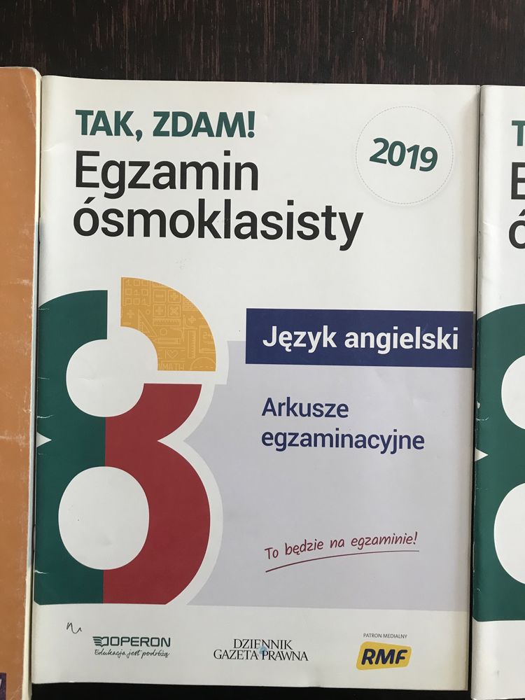 Teraz egzamin ósmoklasisty polski+arkusze jęz. angielski i matematyka