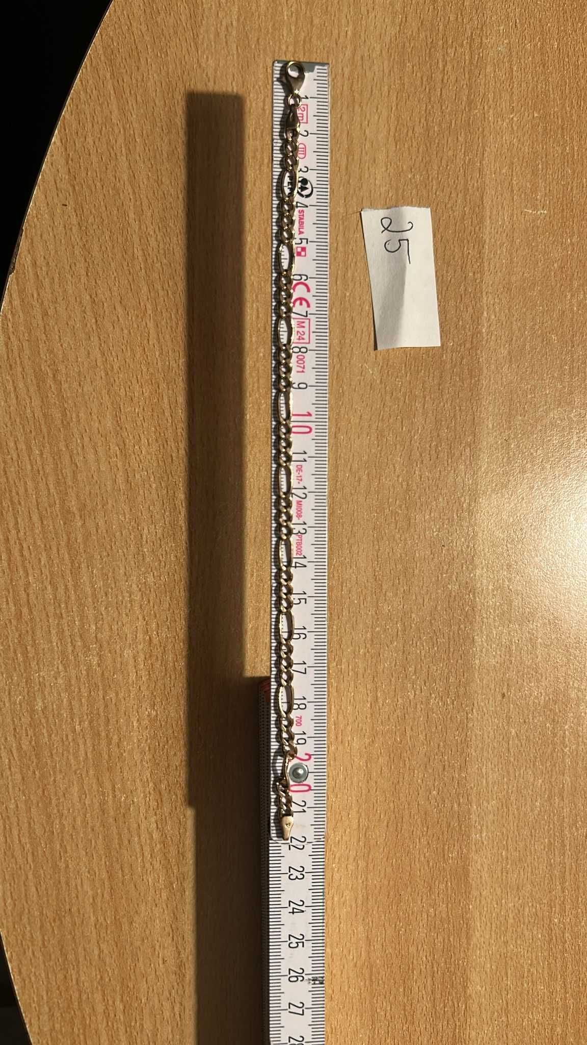 Złota bransoletka Figaro 333 8kr 4gr 20cm Nie 585 750 !!