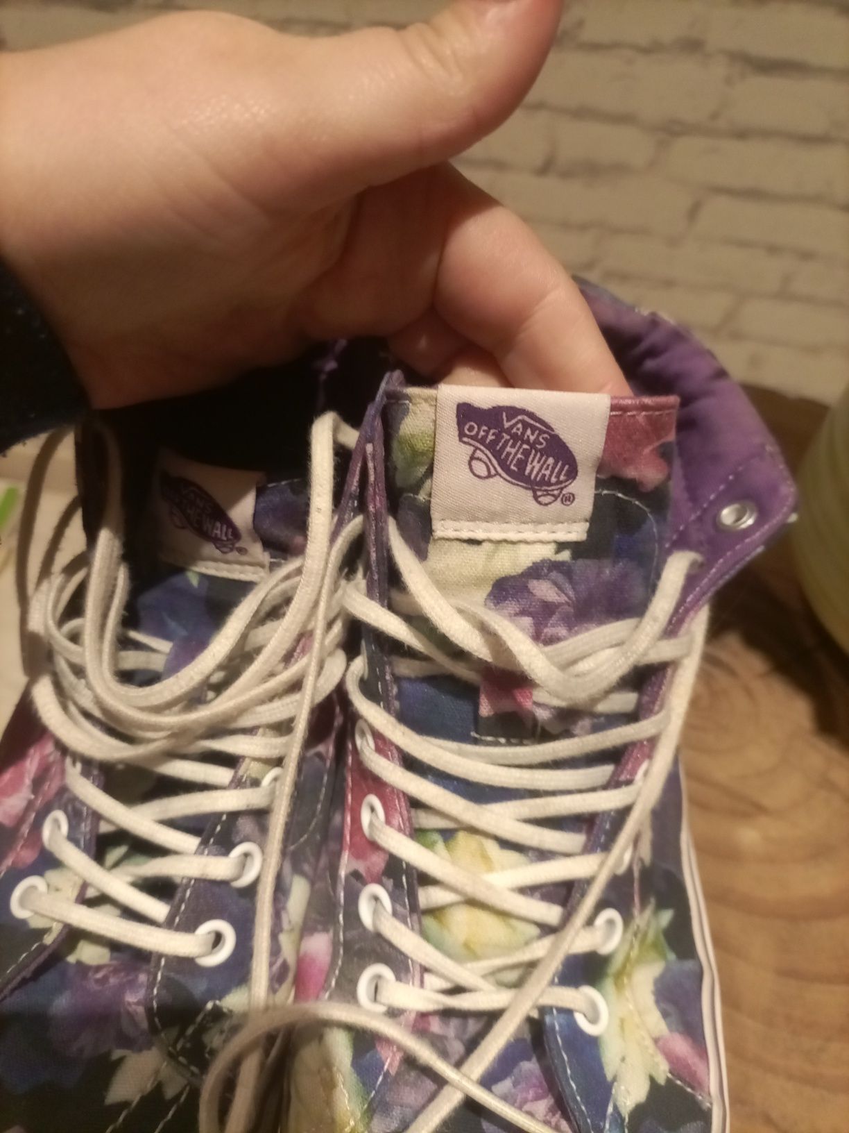 Vans plataforma padrão floral