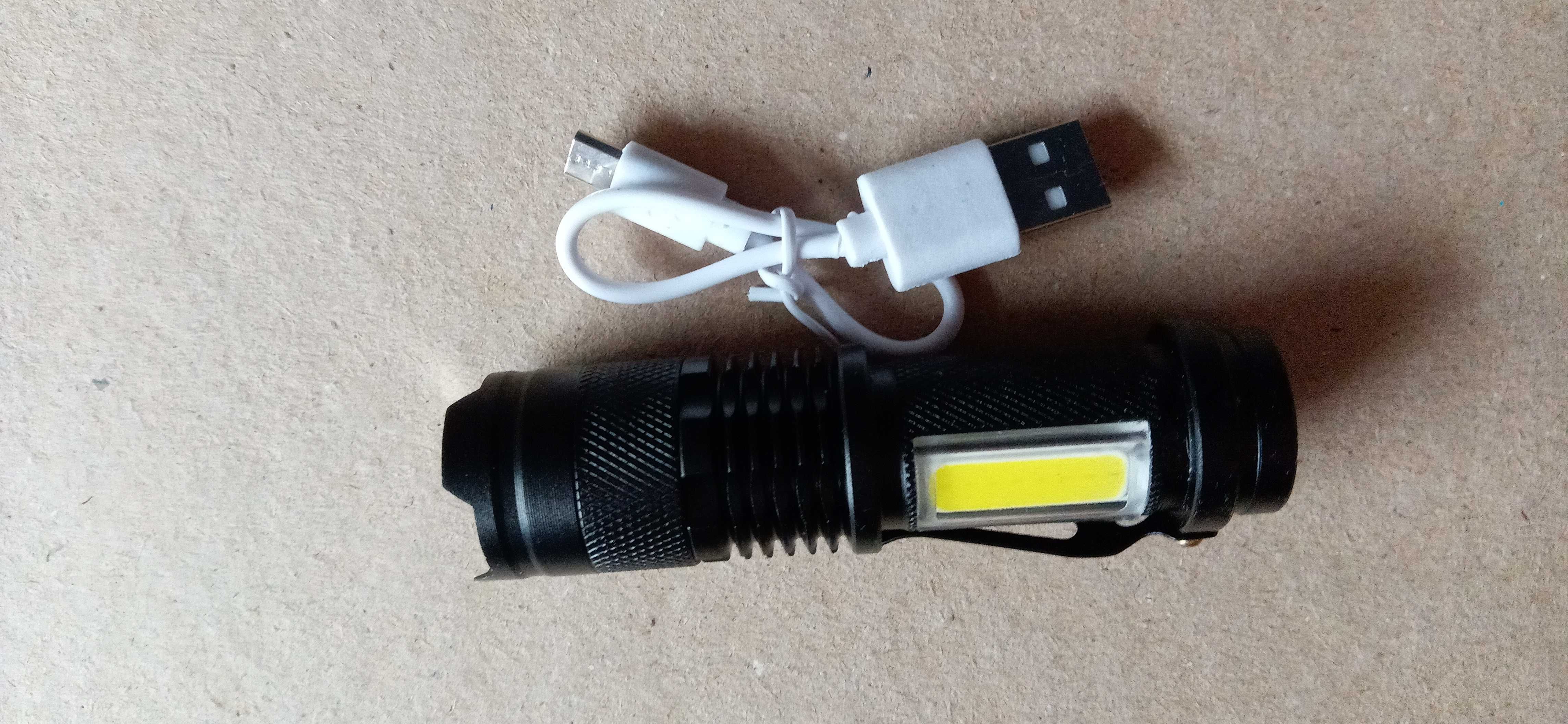Ліхтар лампа ручний акумуляторний USB LED маленький