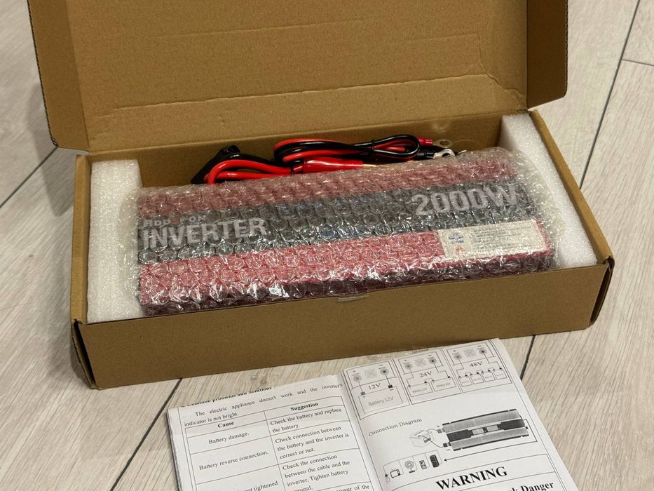 Інвертор 12V - 220V 2000W | Якісна збірка. Товсті трансформатори,
