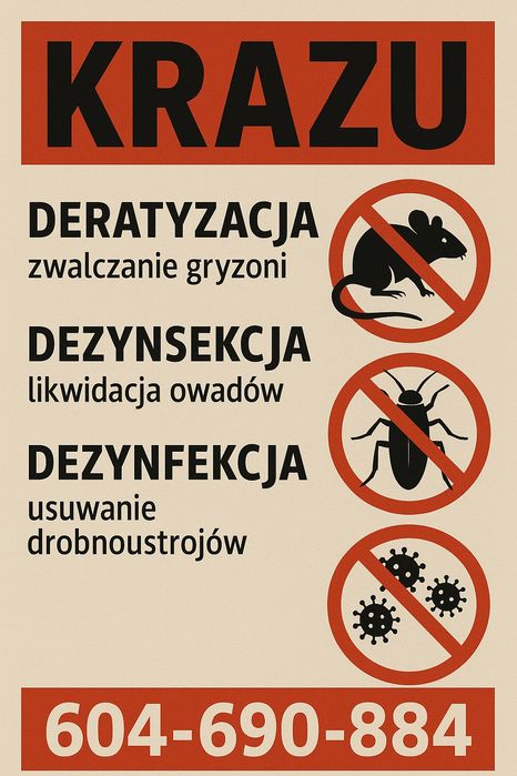 "KRAZU" Pest control Dezynfekcja, Dezynsekcja, Deratyzacja