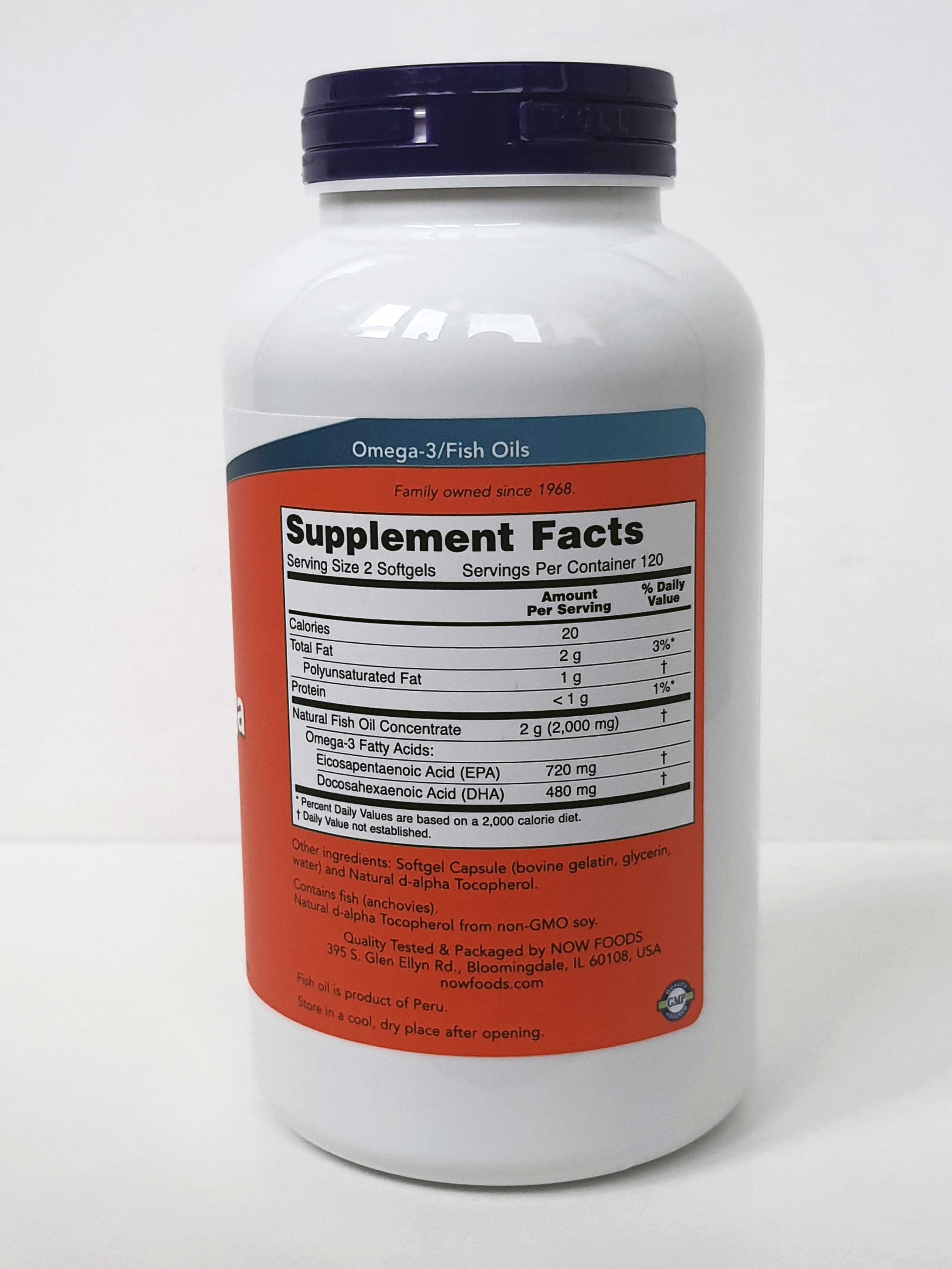 Риб'ячий жир Now Foods Super Omega EPA, Супер Омега-3 ЕПК, 240 капсул