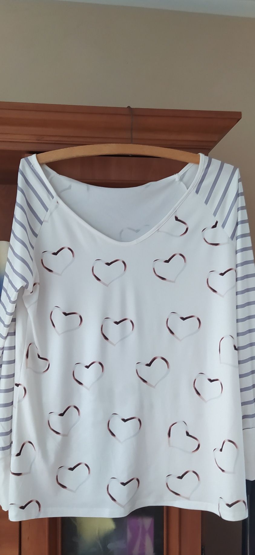 Bluzka T- shirt z nadrukiem XXL