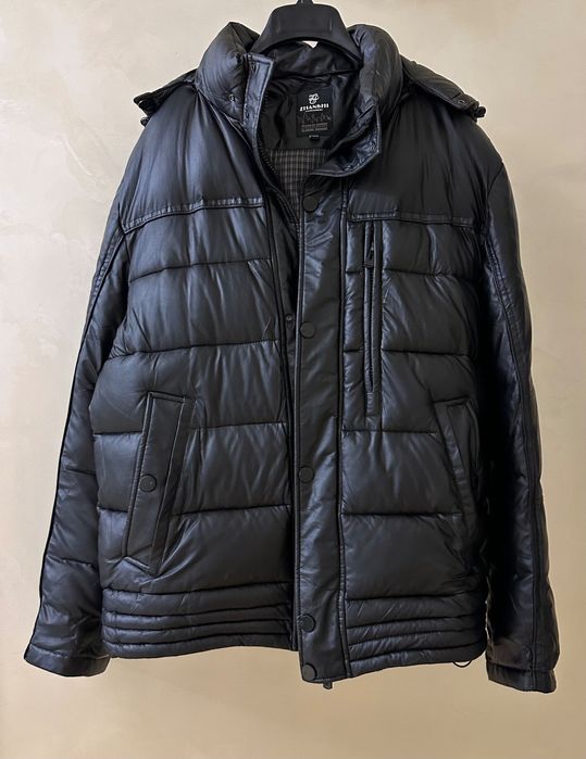 Чоловіча чорна зимова супер тепла куртка пуховик з капюшоном ZHANSHI