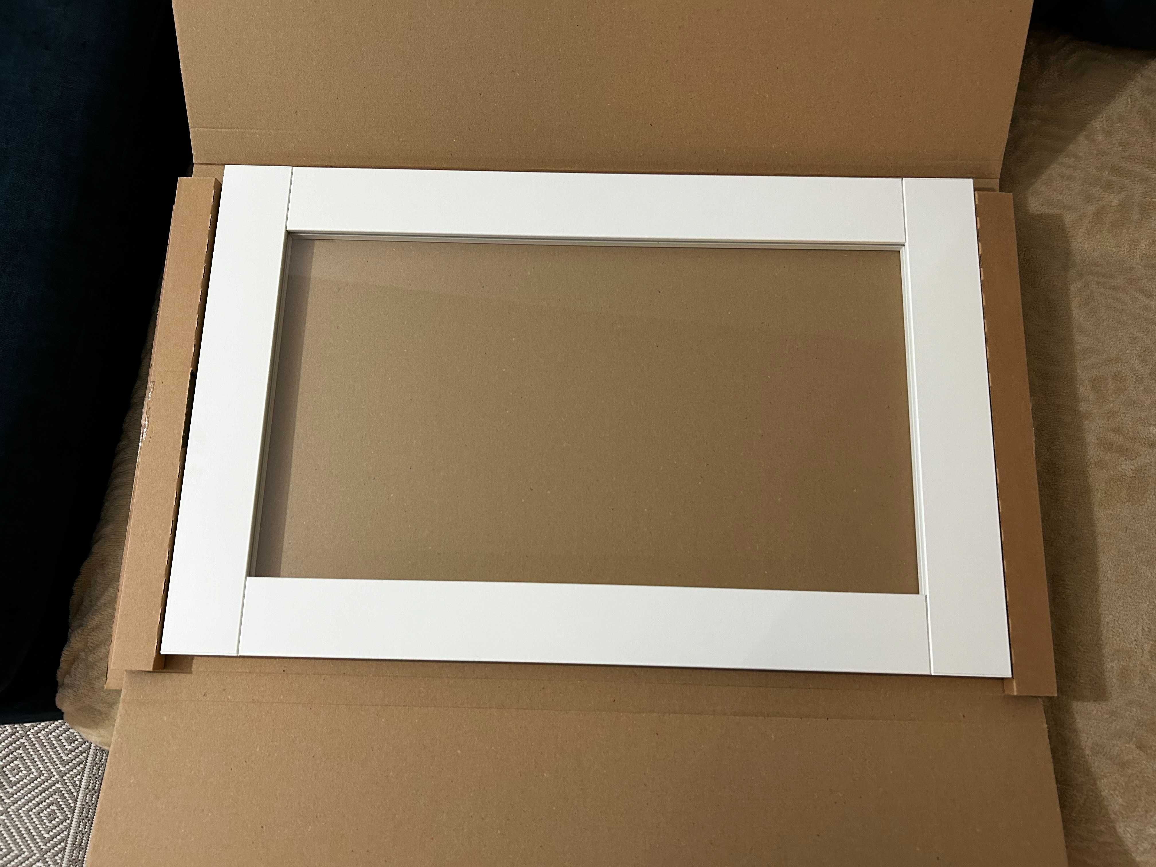 IKEA BESTA SINDVIK Drzwi szklane, biały/szkło bezbarwne, 60x38 cm