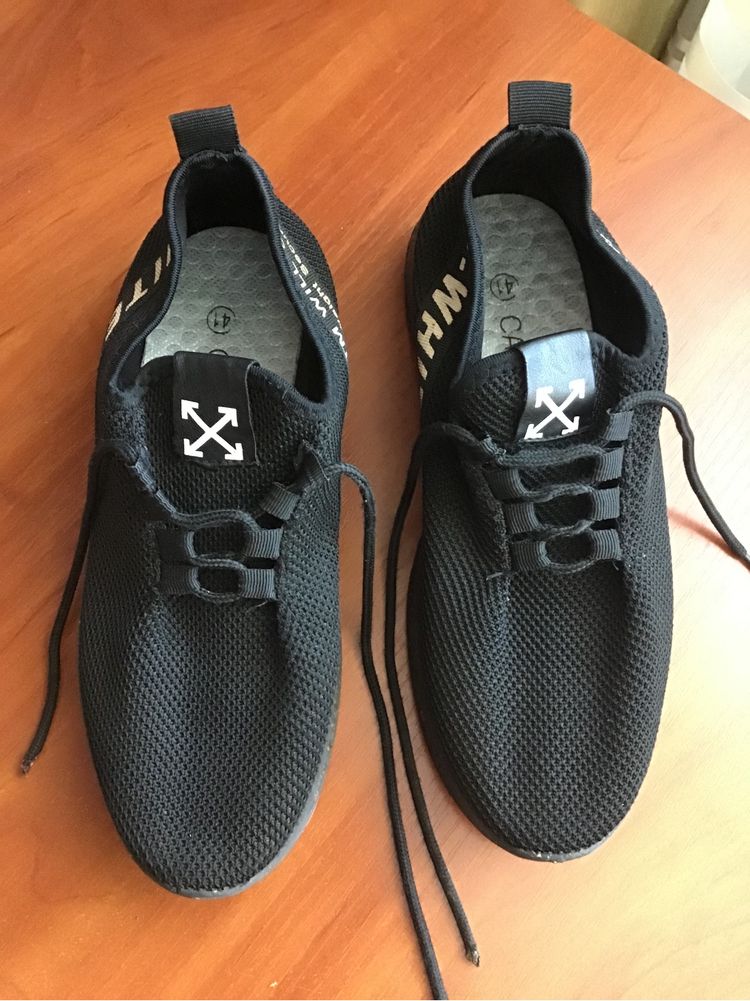 Мокасины кеды OFF-WHITE мужские 41 / Мокасини кеди OFF-WHITE чоловічі