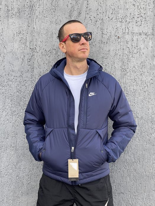 Оригінал Куртка Nike M NSW синя DX2038-410 найк на флісі оригинал S
