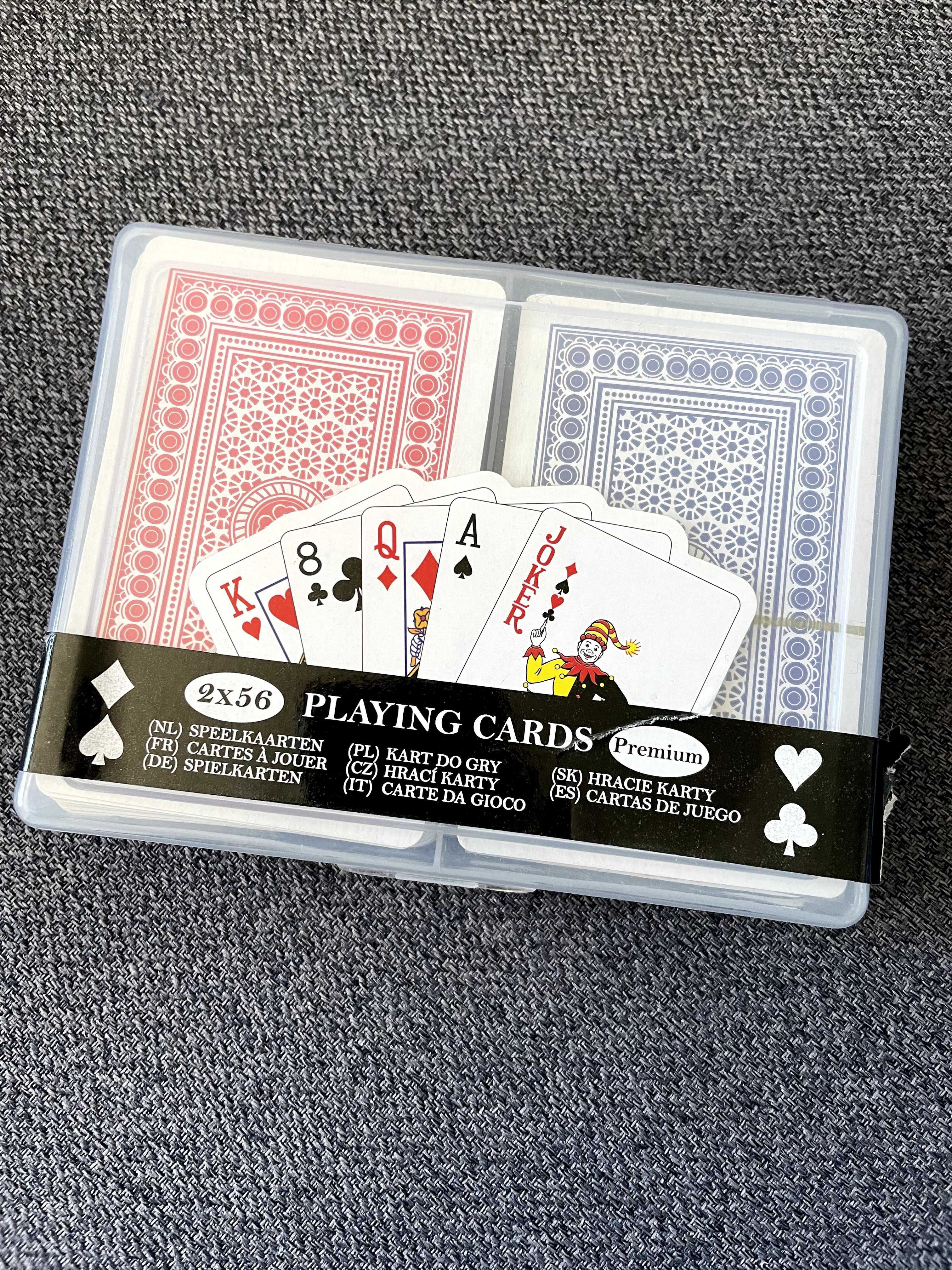 Karty do gry papierowe PREMIUM 2 talie 2 x 56 szt
