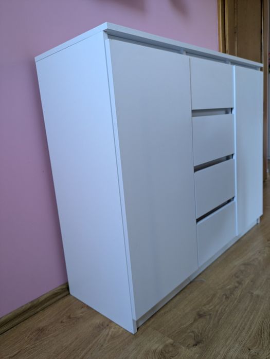 Biała komoda mat 120x90x40