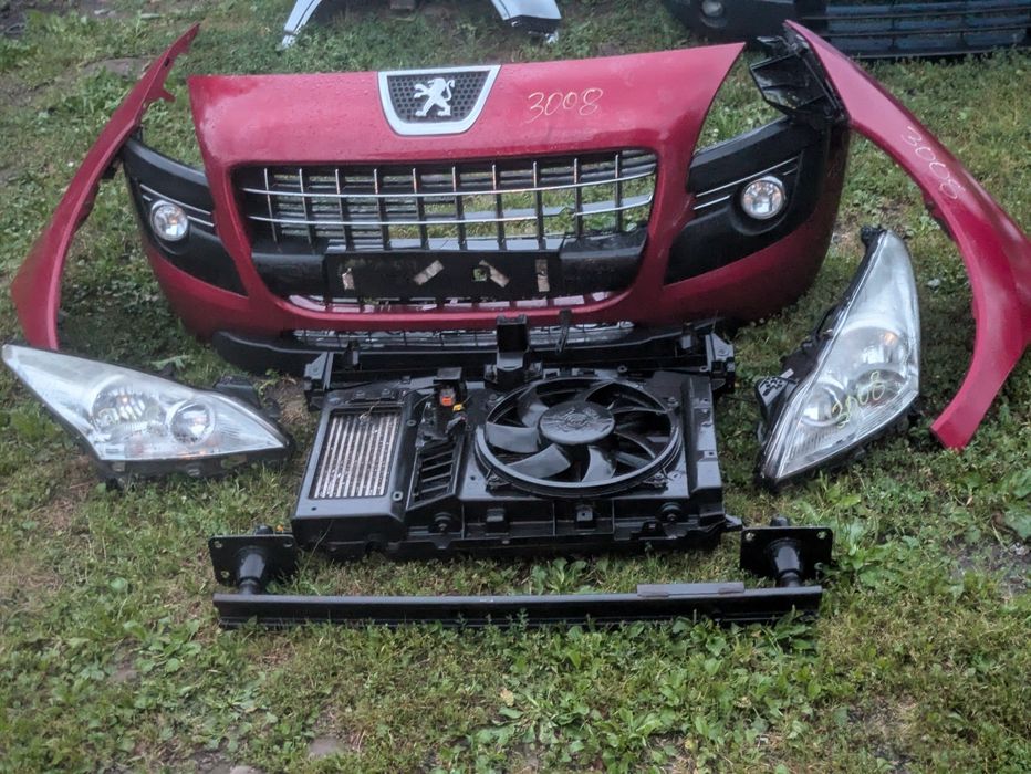 Бампер підсилювач фари телевізор радіатори крила комплект Peugeot 5008