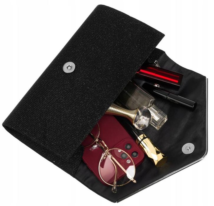 elegancka, brokatowa kopertówka na łańcuszku - rovicky