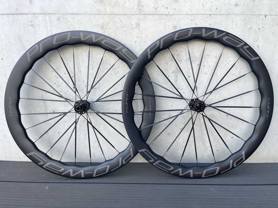 BLACK WEEK! Koła carbon szosowe PRO-WAY HYPER 55 1385g szprychy carbon