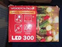 LED lampki świąteczne 300 z możliwośćią przedłużenia - barwa naturalna