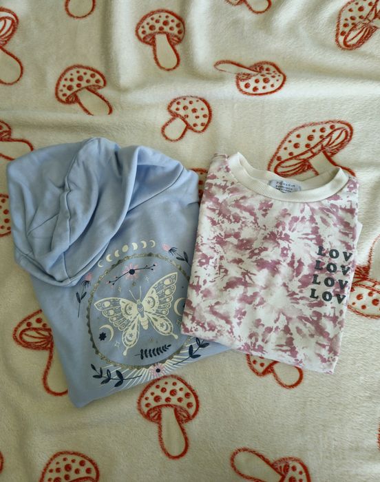 Lote de 2 sweats para menina 8/9 anos
