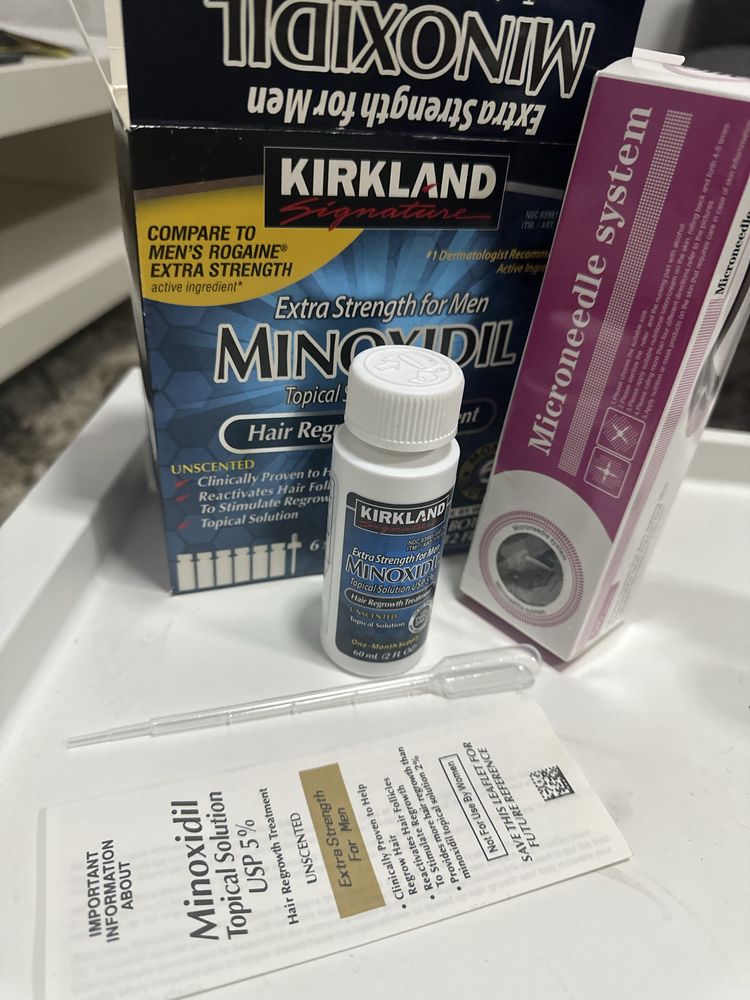 Minoxidil + dermaroller