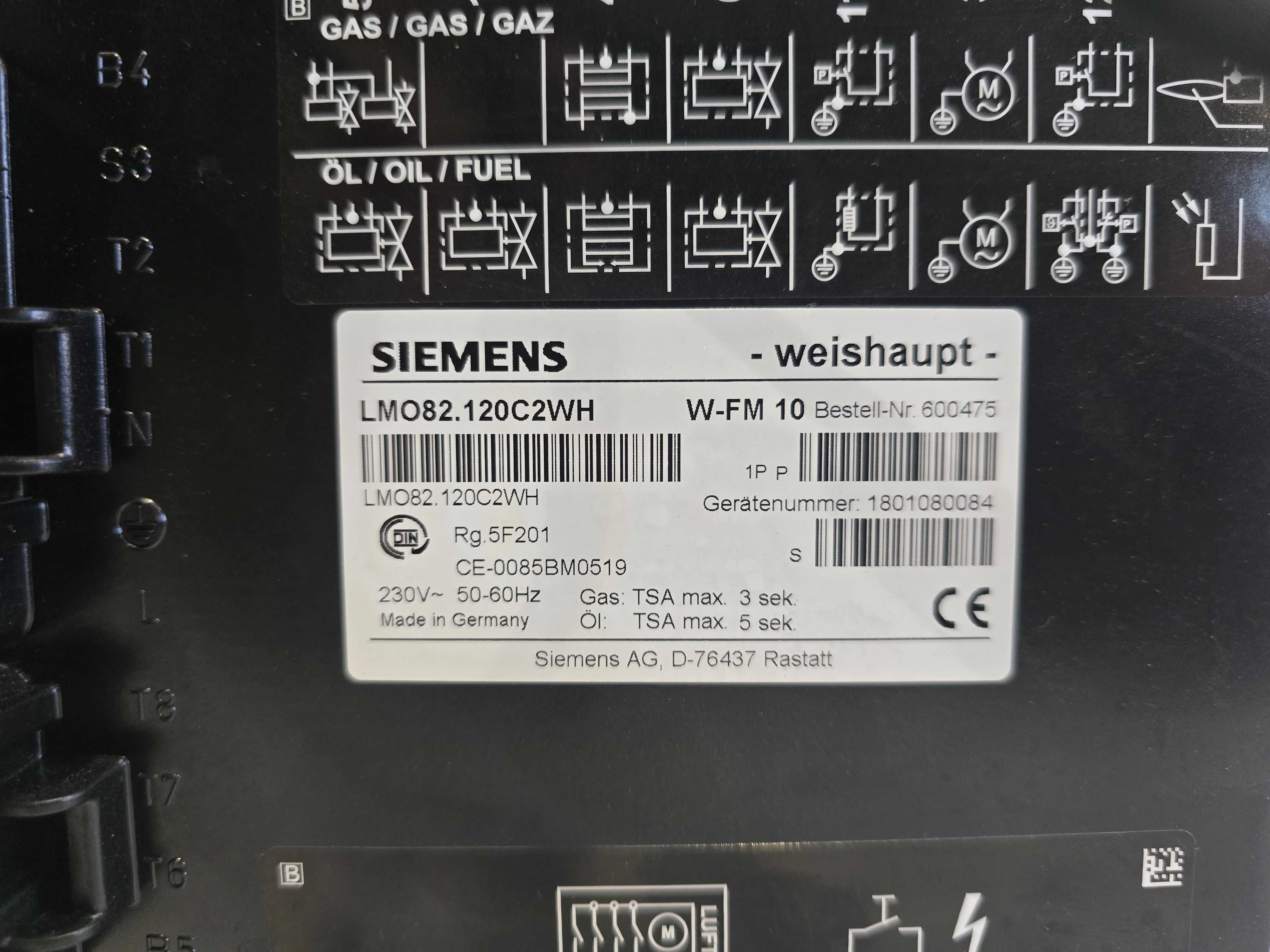 Weishaupt palnik gazowy WG 20 N/1-C Z-LN 35-200 kW 2-stopniowy