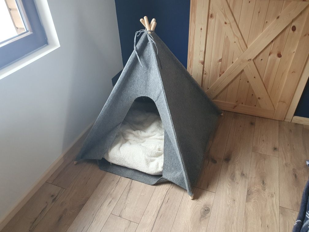Tipi / buda / kojec dla psa – stylowy, funkcjonalny, z poduszką
