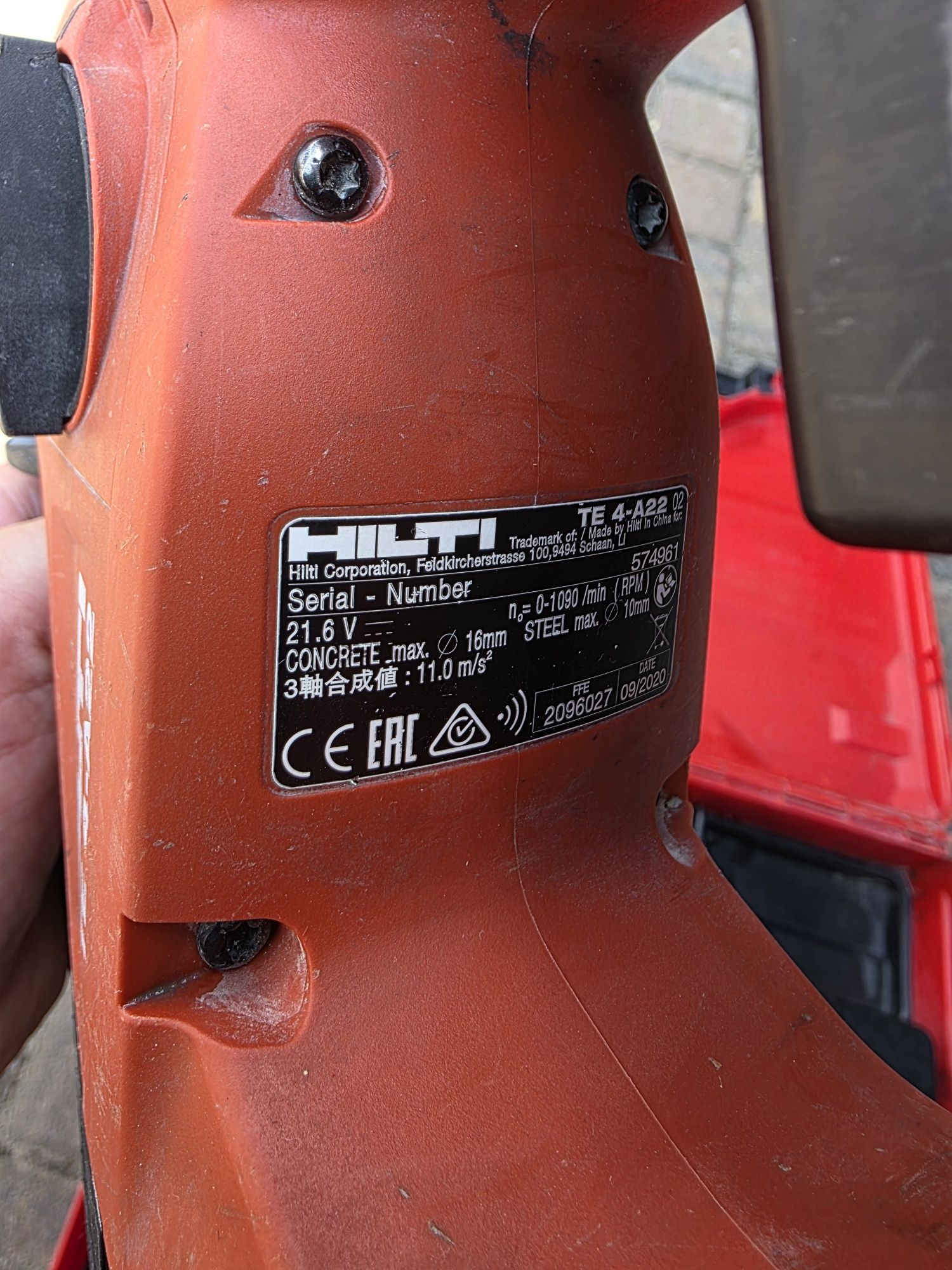 Wiertarka udarowa Hilti TE4-A22