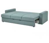 Sofá-cama 3 lugares, Tibbleby turquesa acinz claro. COMO NOVO!!