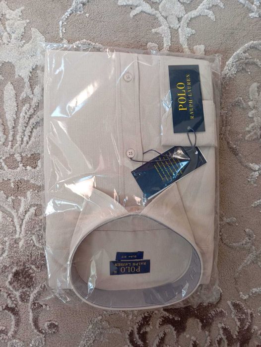 Koszula męska Ralph Lauren, beżowa regular fit rozmiar XL promocja