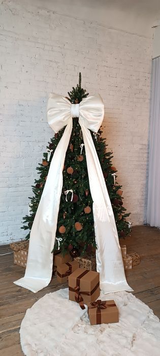 Бант на ялинку,бантик на ялинку,бант на едку , новорічний бант,бантики