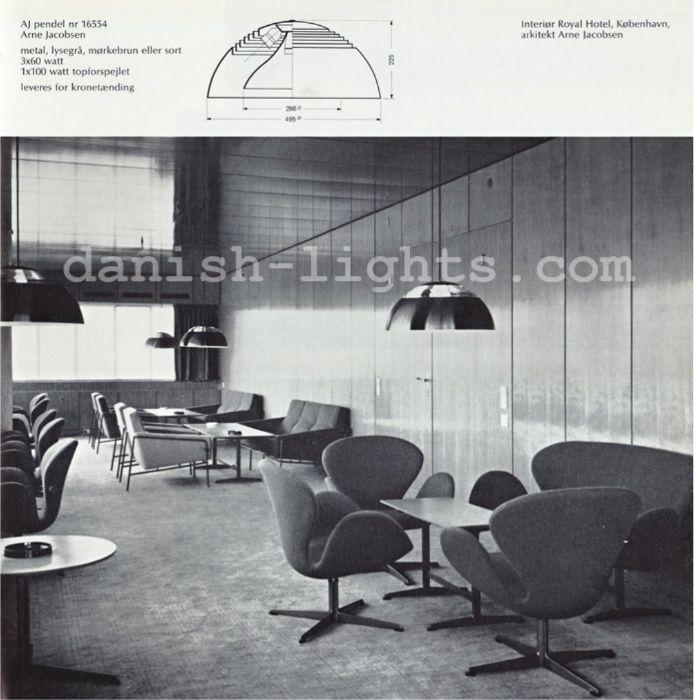 Candeeiro AJ Royal 500, Arne Jacobsen para Louis Poulsen