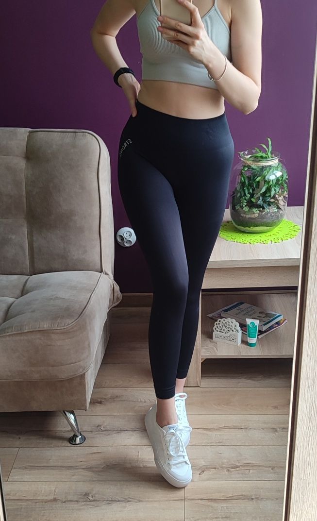 Legginsy damskie Strong Point Push up czarne