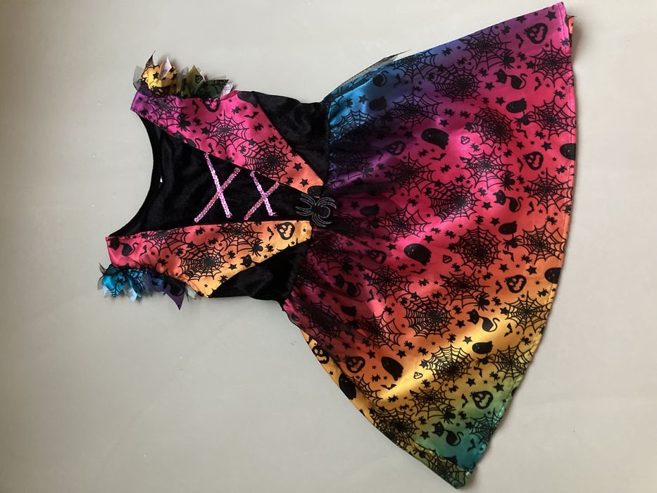 Strój karnawałowy halloween wiedźma czarownica czarodziejka 110/116 cm