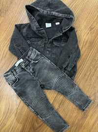 Джинсы Zara на мальчика 18-24 мес, джинсовая рубашка Zara