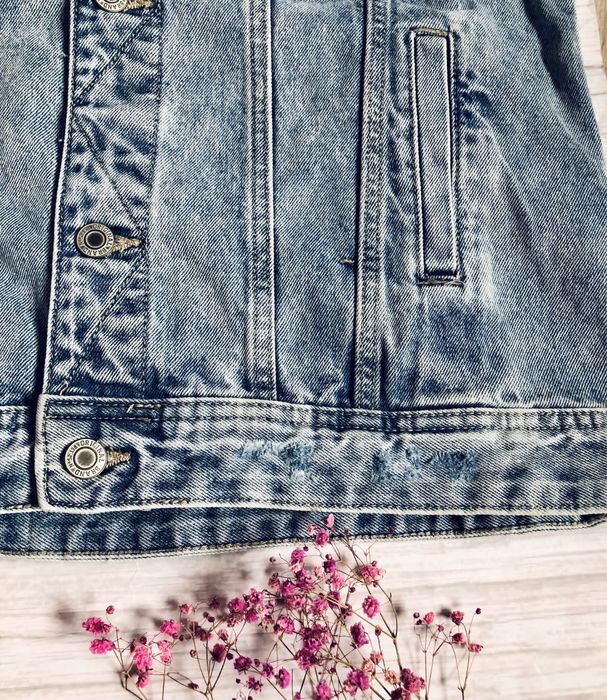 Kurtka jeansowa jasna denim C&A Regular fit, klasyczna r. 158 XS