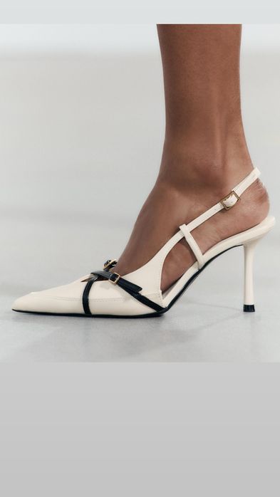 Найпопулярніша модель Zara, білі туфлі з ремінцями,  36, 37, 38, 39р