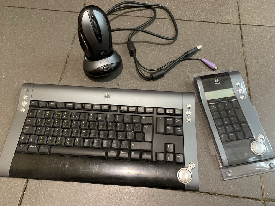 Беспроводная блютуз клавиатура мышь logitech diNovo !