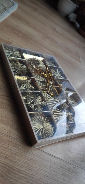 Ozdoby GOLD złote gwiazdy ozdoby choinkowe