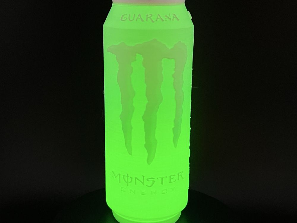 Candeeiro lata monster com led