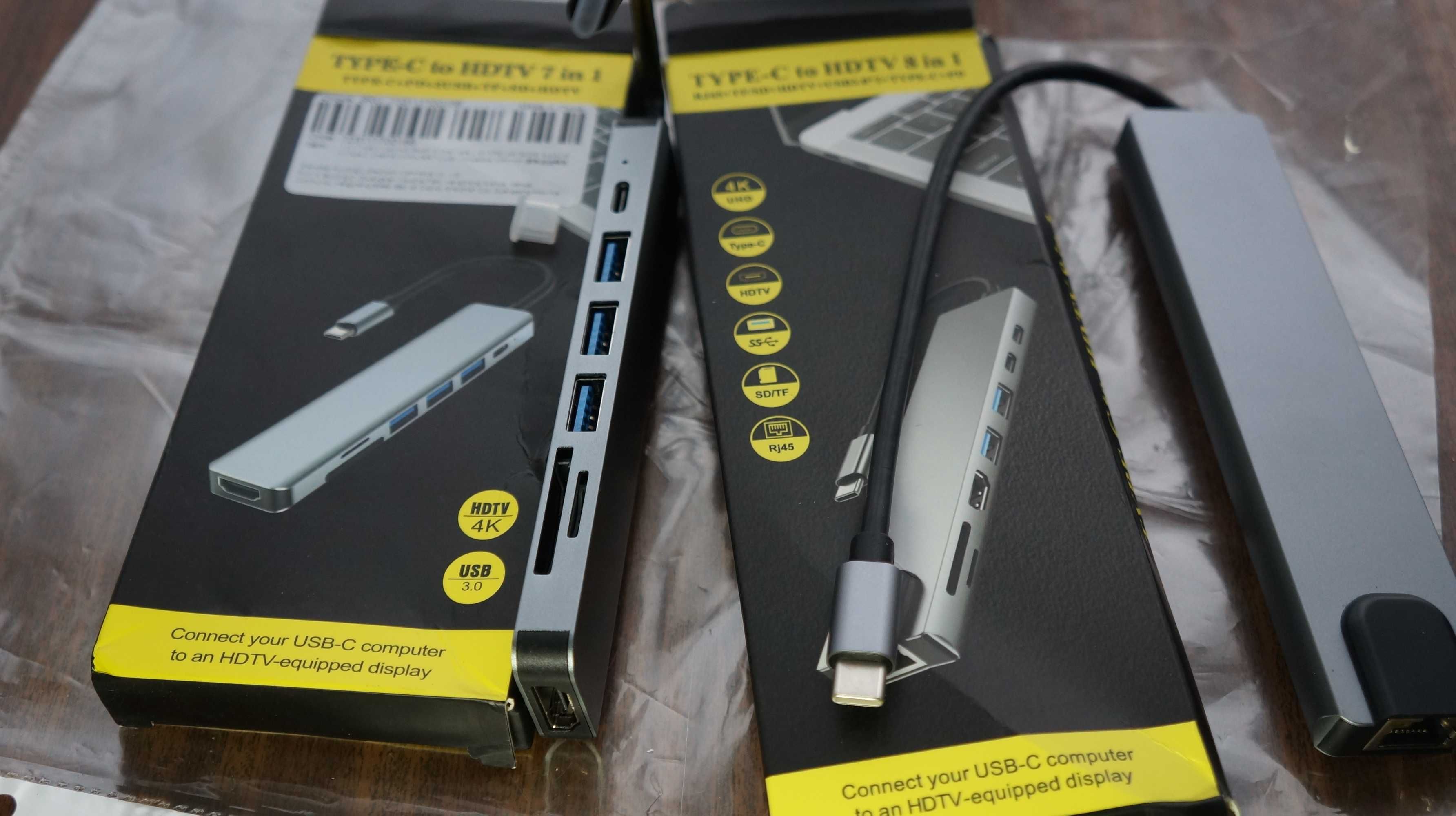 Type C -- HDMI+USB Докстанция 7 в 1