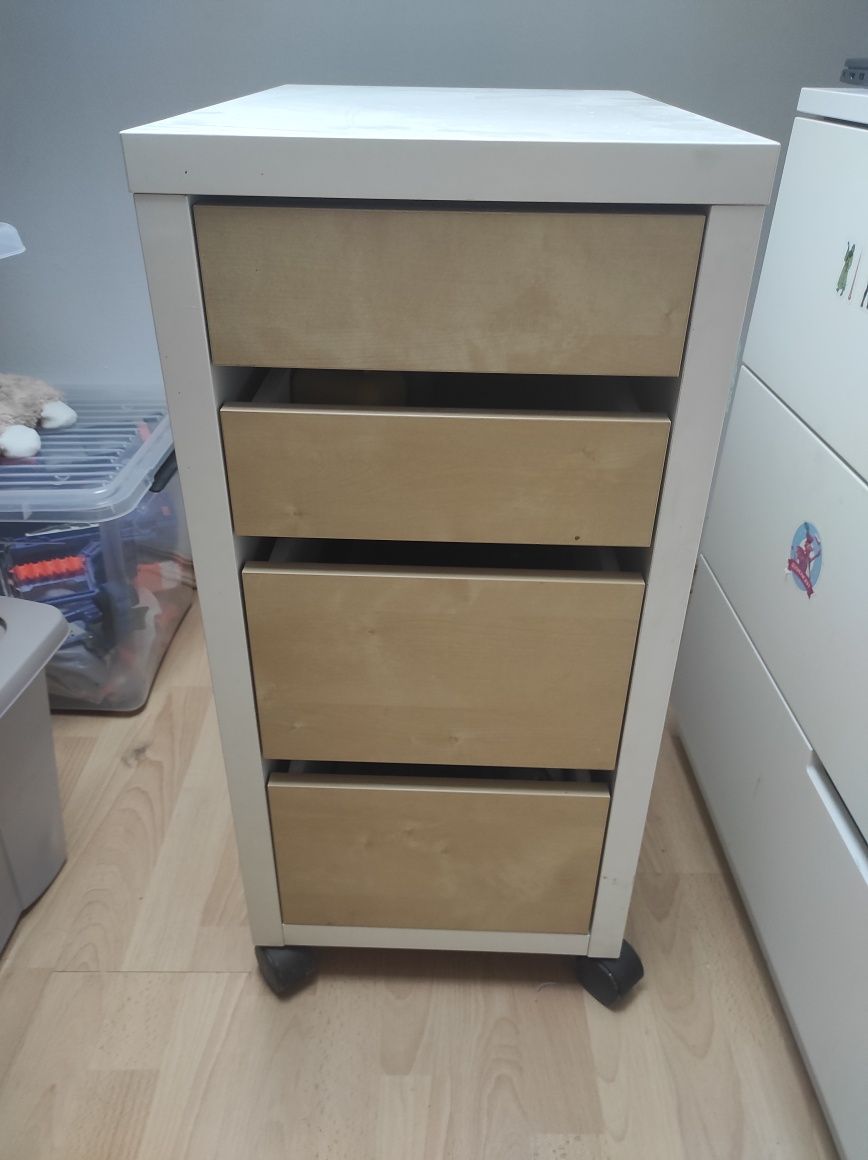 Ikea zestaw Micke biurko nadstawka komoda