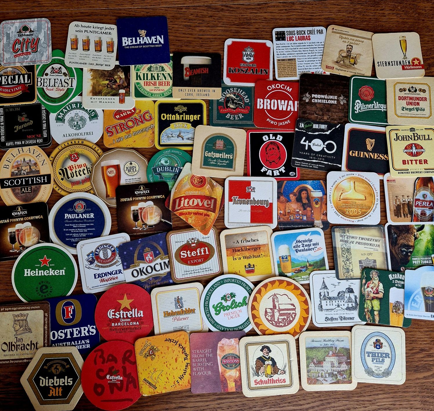 Kolekcja wafelków piwnych