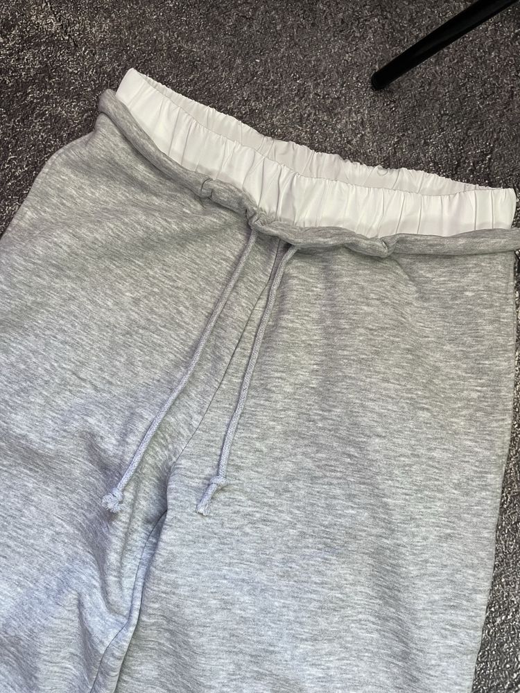 sweatpants широкие спортивные штаны серые с двумя резинками jaded race