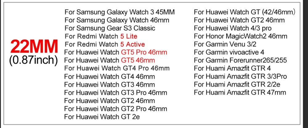 Pasek do Smartwatcha Huawei Watch GT czerwony 22mm zamiennik