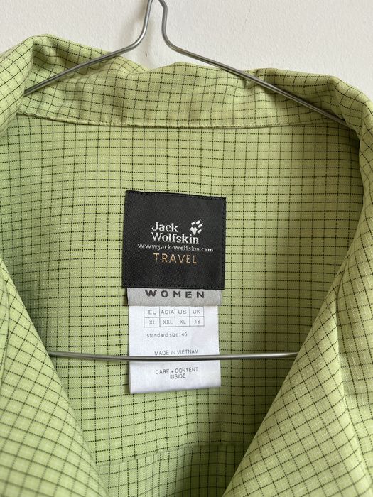 Jack Wolfskin Travel zielona damska koszula w kratę rozmiar XL 42
