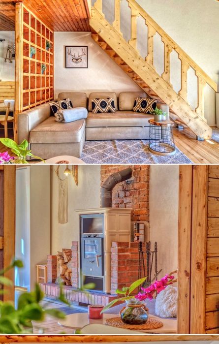 PROMO SAMODZIELNY Domek z jacuzzi nad rzeka, grill,ogród, plac zabaw