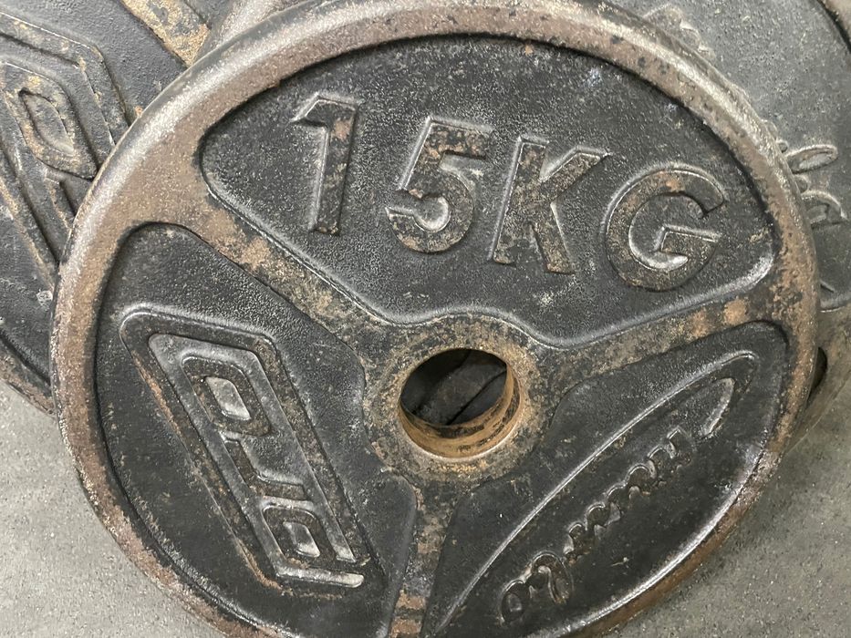 Ciężary olimpijskie żeliwne 25kg-5kg