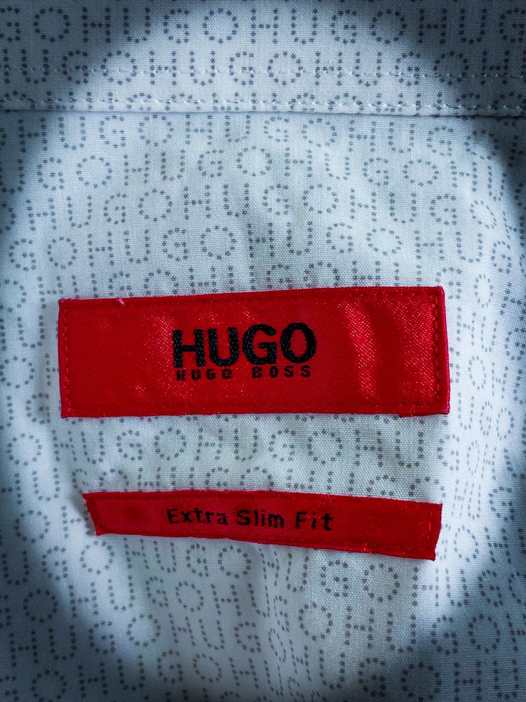 Super Tanio! «Hugo Boss» Biała Męska Koszula / L