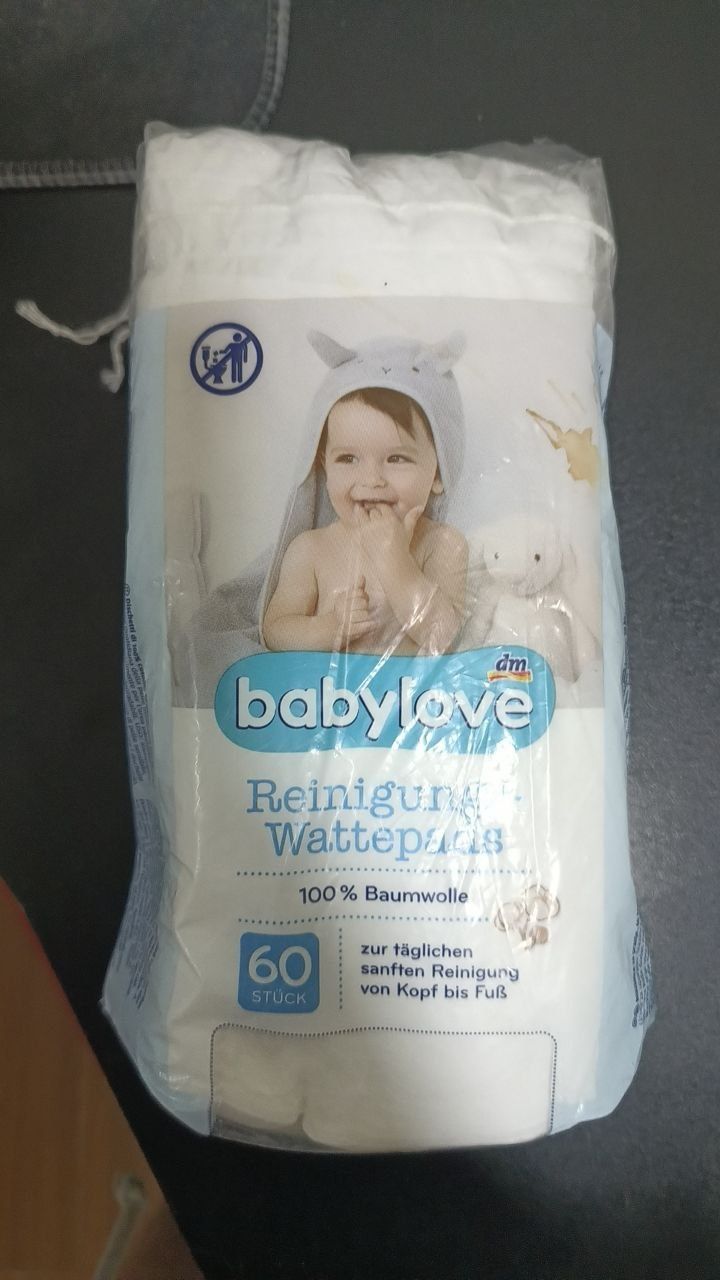 Очищувальні ватні диски Babylove з чистого бавовна