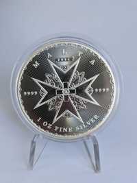 Срібна інвестиційна монета Мальтійський хрест 2024 1 унція 999,9 проба