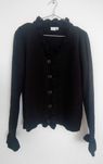 Czarny sweter kardigan falbanki klasyka 40/42 L/XL