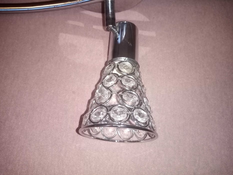 Lampa kinkiet listwa kryształki chrom