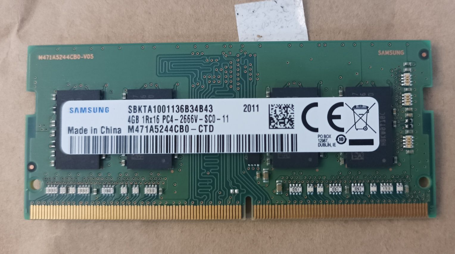 Samsung DDR4 - 4Gb PC4 - 2666V -SCO - 11